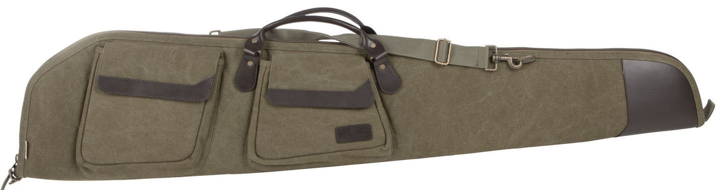 Heritage Cases 54148 North Platte 48" Olive Cotton Canvas With Leather Trim & Brushed Tricot Lining