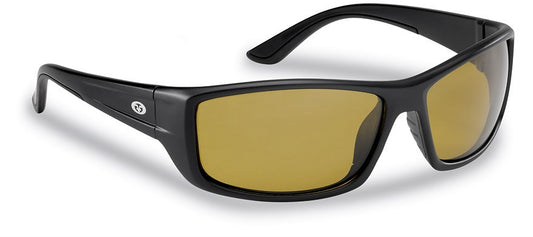 Flying Fisherman 7719BY Buchanan Sunglasses Matte Black Yellow-Amber