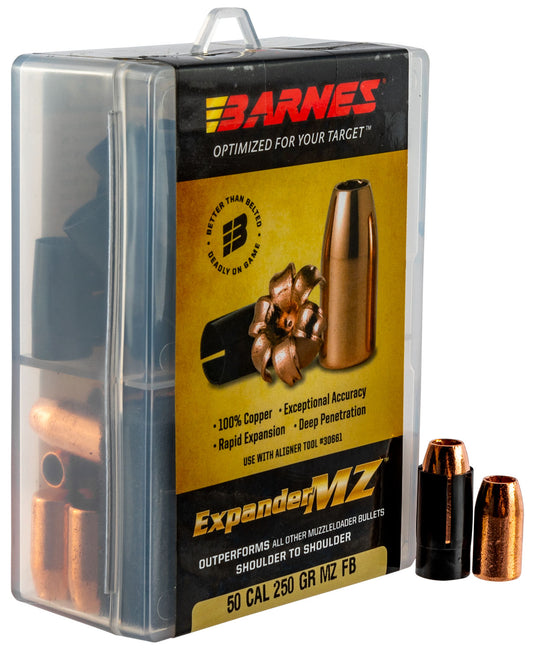 Barnes Bullets 30577 Expander MZ Muzzleloader 50 Cal Expander MZ Hollow Point 250 Gr 24rd Box