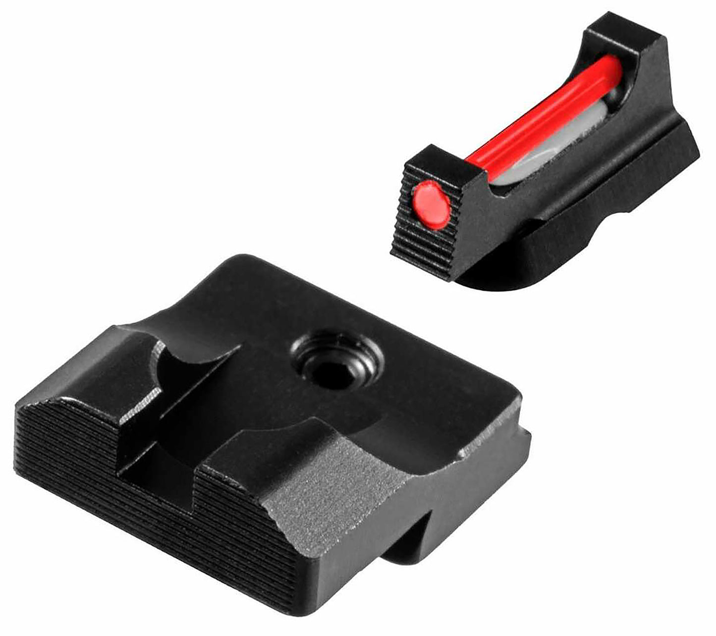 TruGlo TGTG132MP Fiber-Optic Pro Black | Red Fiber Optic Front Sight Black Rear Sight