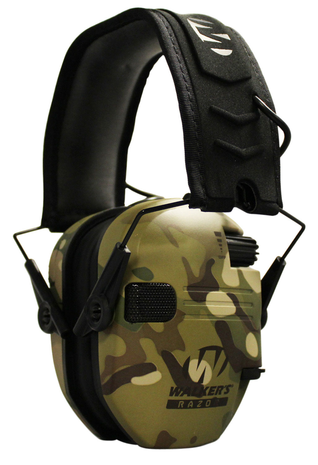 Walkers GWPRSEMMCC Razor Slim Electronic Muff 23 DB Over The Head MultiCam/Black Polymer