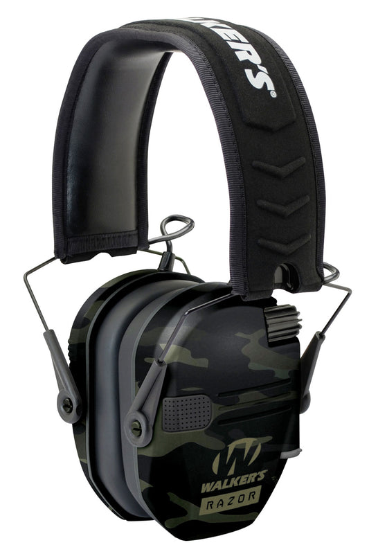 Walkers GWPRSEMMCCG Razor Slim Electronic Muff 23 DB Over The Head Multi-Cam/Black Polymer