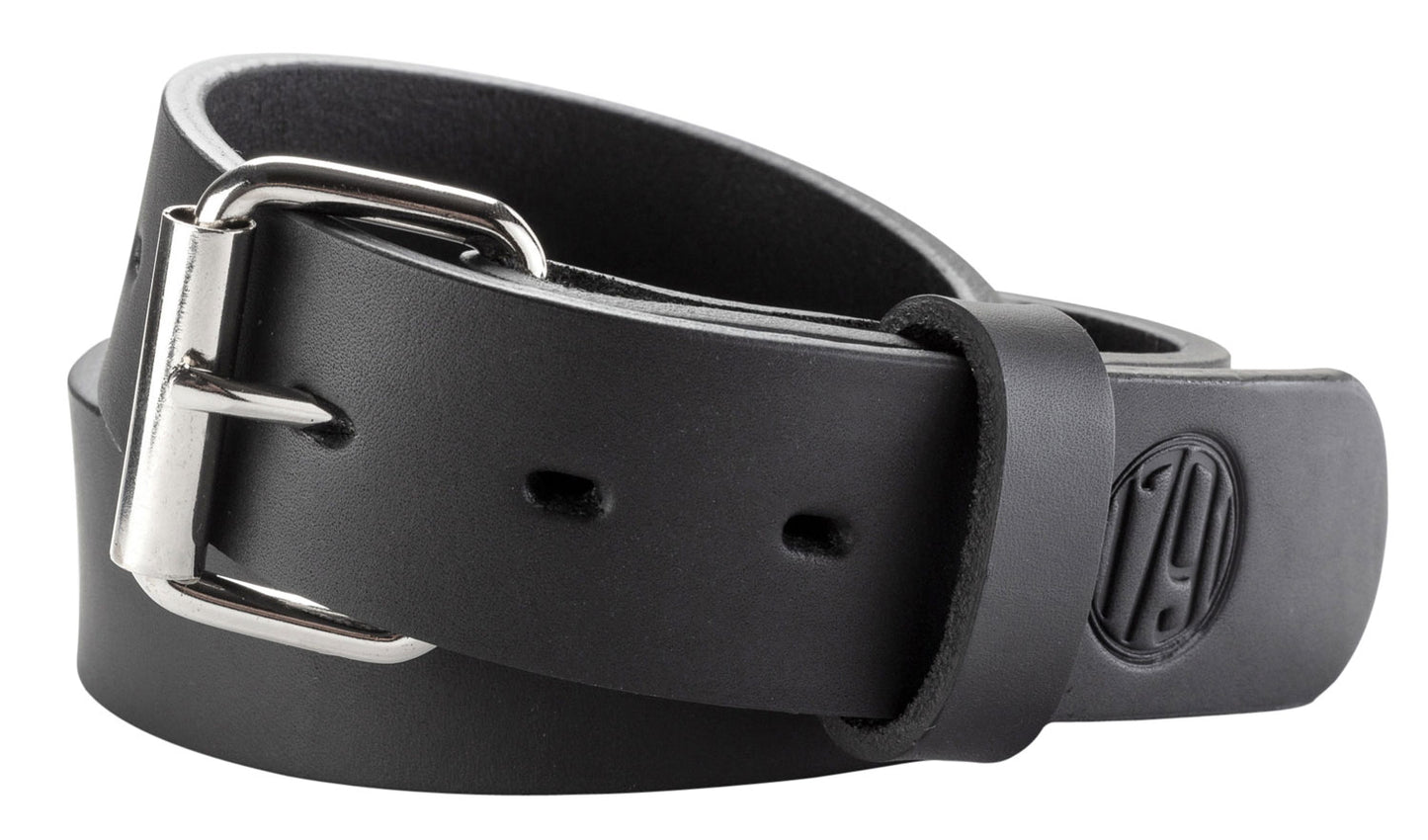 1791 Gunleather BLT014852SBLA 01 Gun Belt Stealth Black Leather 48/52 1.50" Wide Buckle Closure