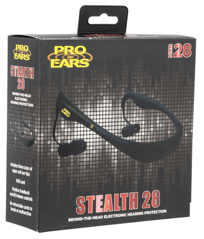 Pro Ears PEEBBLK Stealth 28 28 DB Behind The Head Black Adult 1 Pair