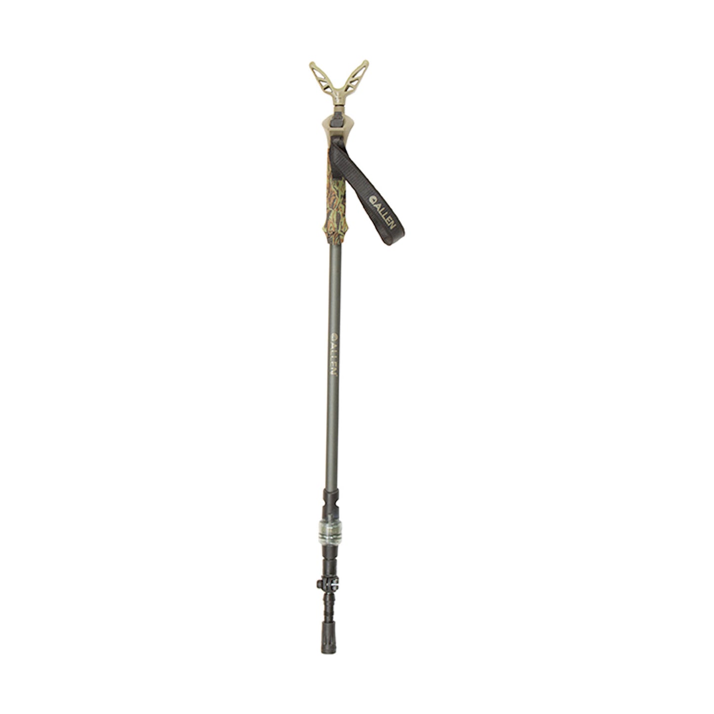 Allen 21447 Axial EZ-Stik Shooting Stick Monopod Made Of Matte Beetle Green Aluminum With Rubber Foot, Push Button Auto Slide Action, Post Attachment System & 29-61" Vertical Adjustment