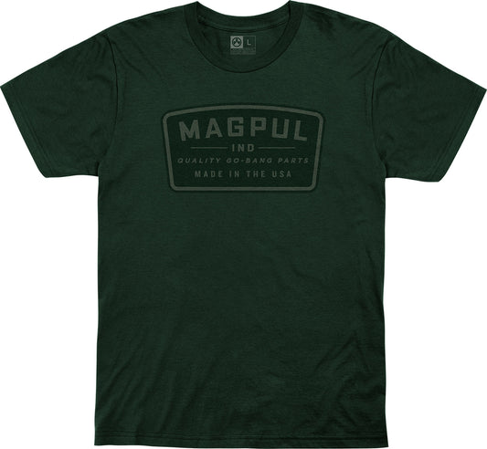 Magpul MAG1111-301-S Go Bang Parts Forest Green Cotton Short Sleeve Small