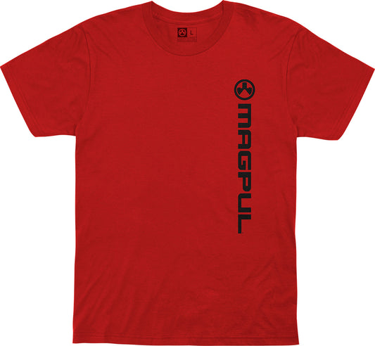 Magpul MAG1113-610-S Vertical Logo Red Cotton Short Sleeve Small