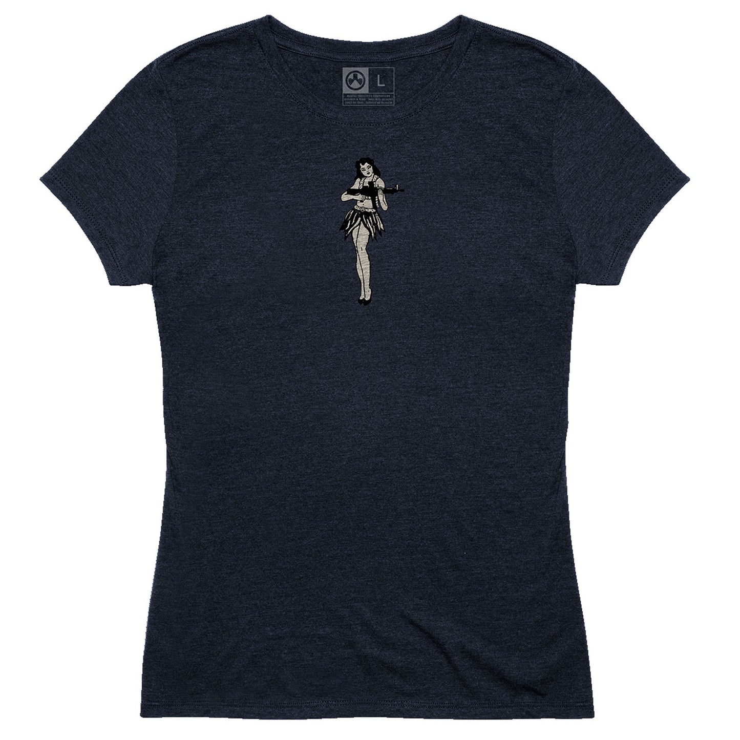 Magpul MAG1180-410-3XL Hula Girl CVC Womens Navy Cotton/Polyester/Rayon Short Sleeve XS