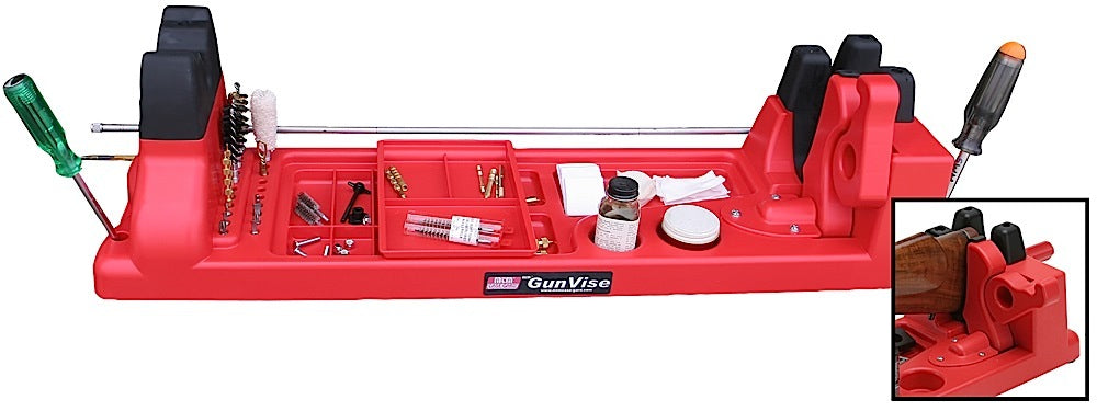 MTM GV30 Gun Vise, 14 Cleaning Compartments, Storage Area