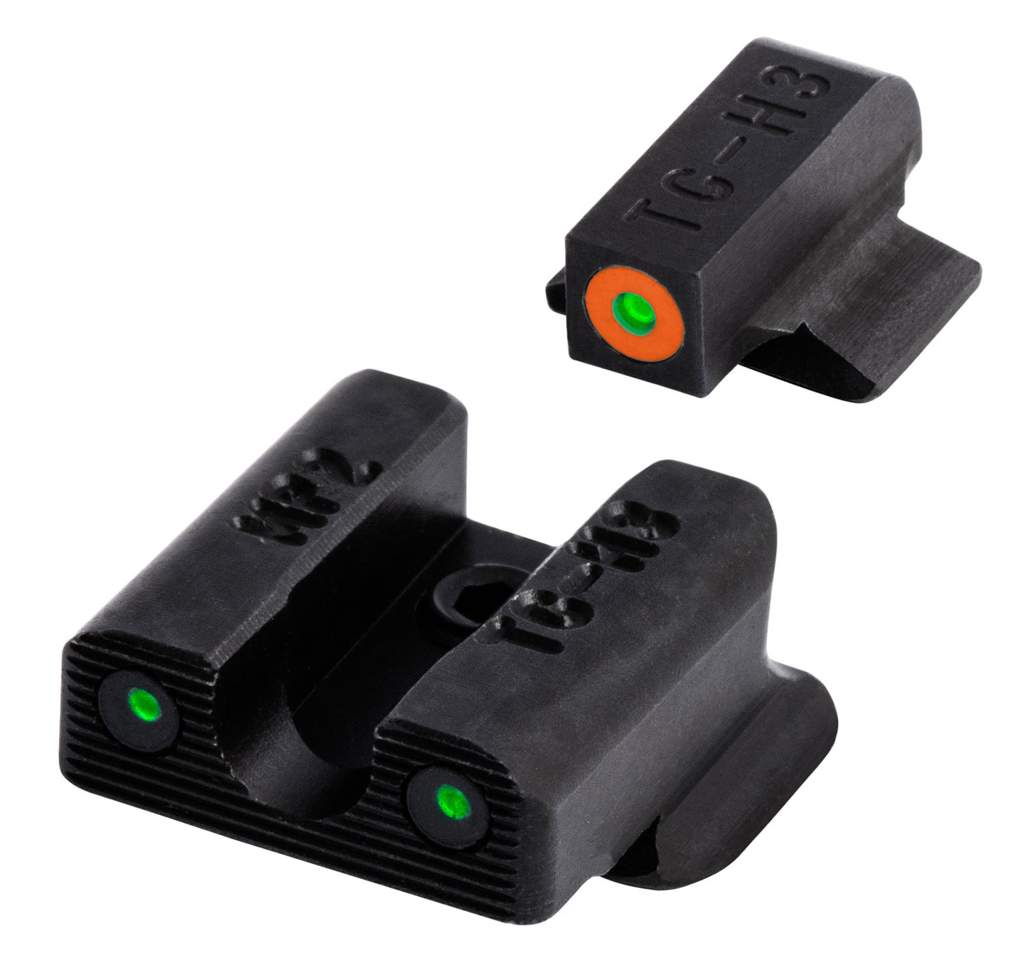 TruGlo TG231X1C Tritium Pro Black | Green Tritium Orange Outline Front Sight Green Tritium Rear Sight