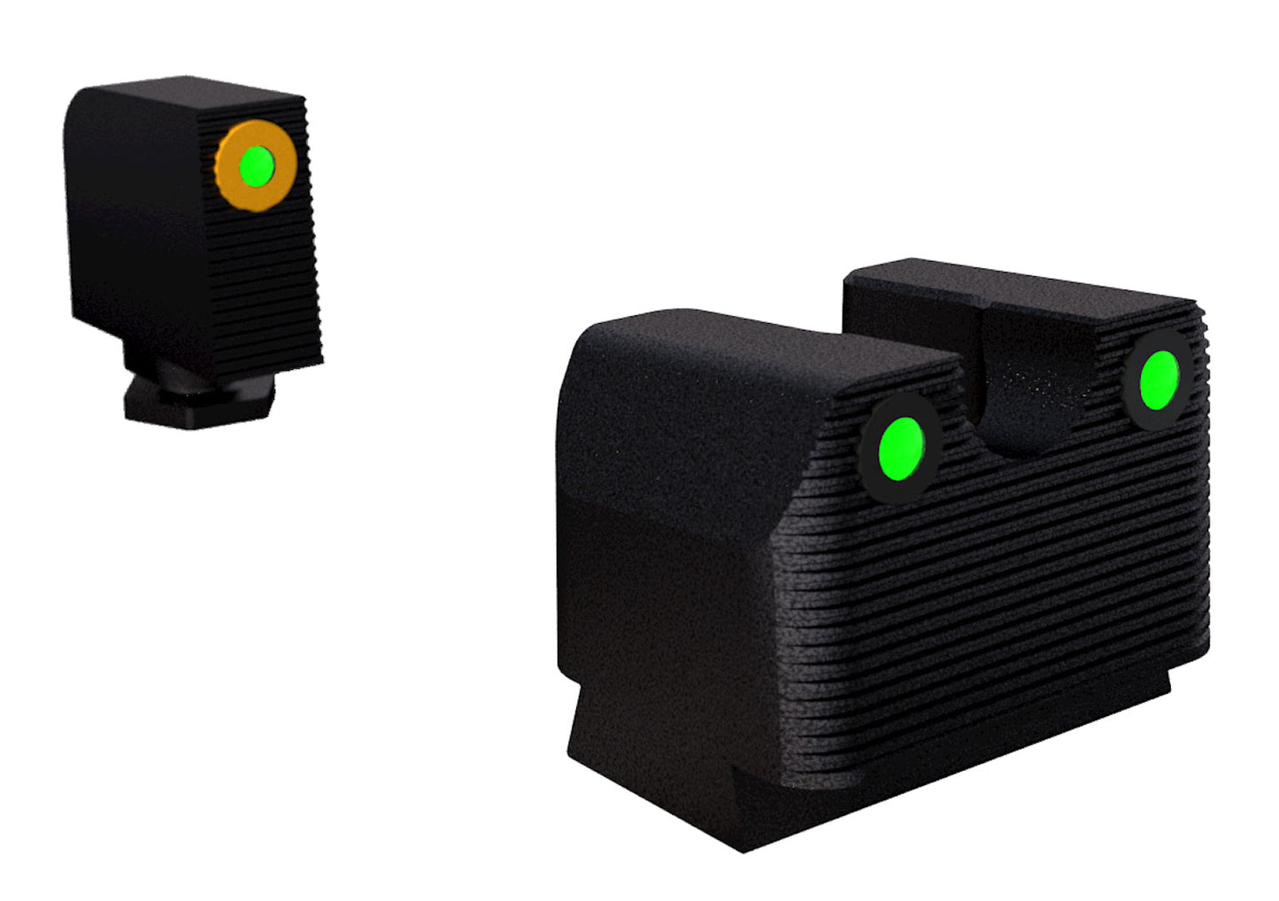 Rival Arms RA2B231G Night Sights For G42/G43/G48 Black | Green Tritium White Ring Front Sight Green Tritium Black Ring Rear Sight