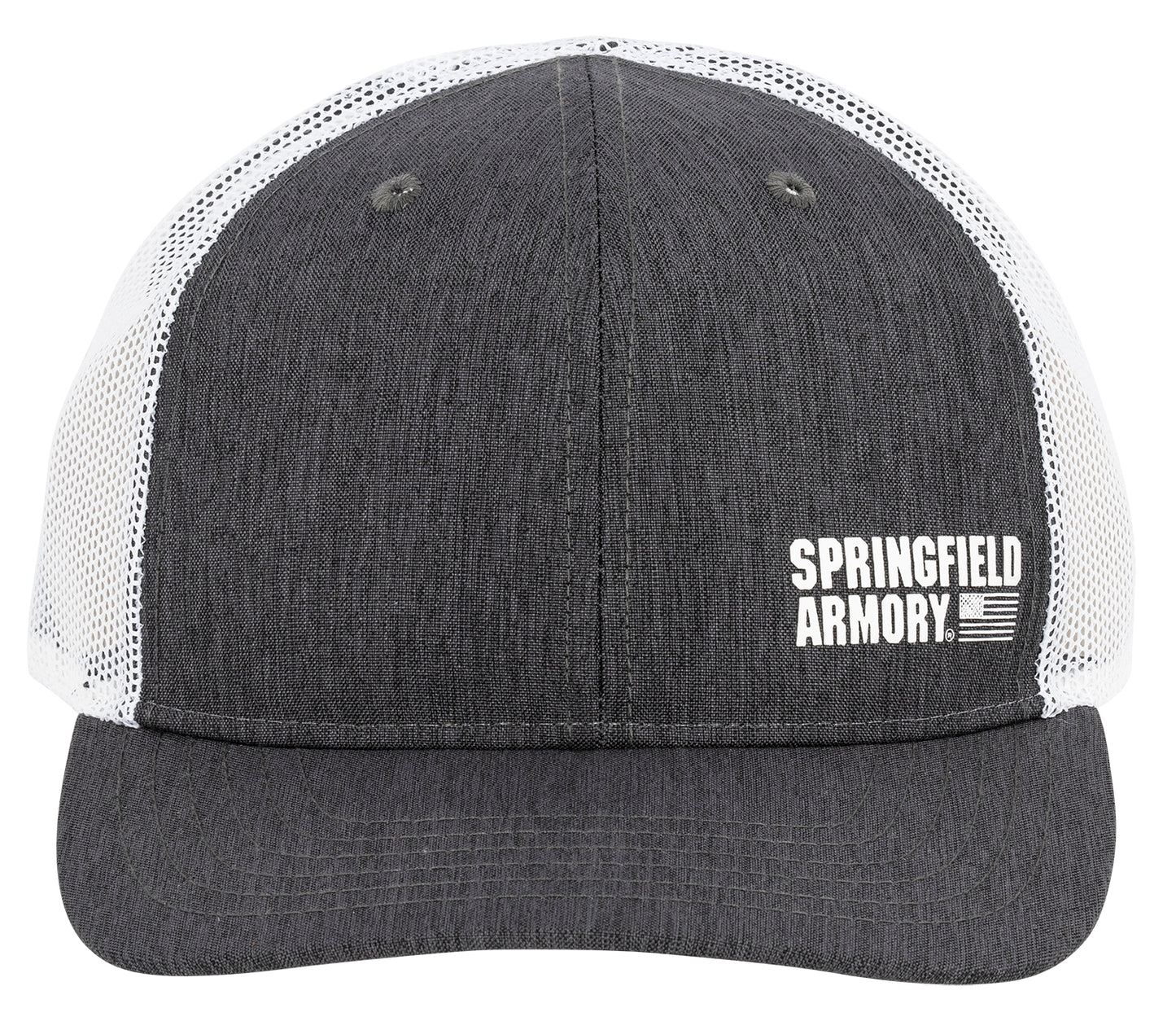 Springfield Armory GEP2382 Flag Trucker Hat Black/Gray Adjustable Snapback OSFA Structured