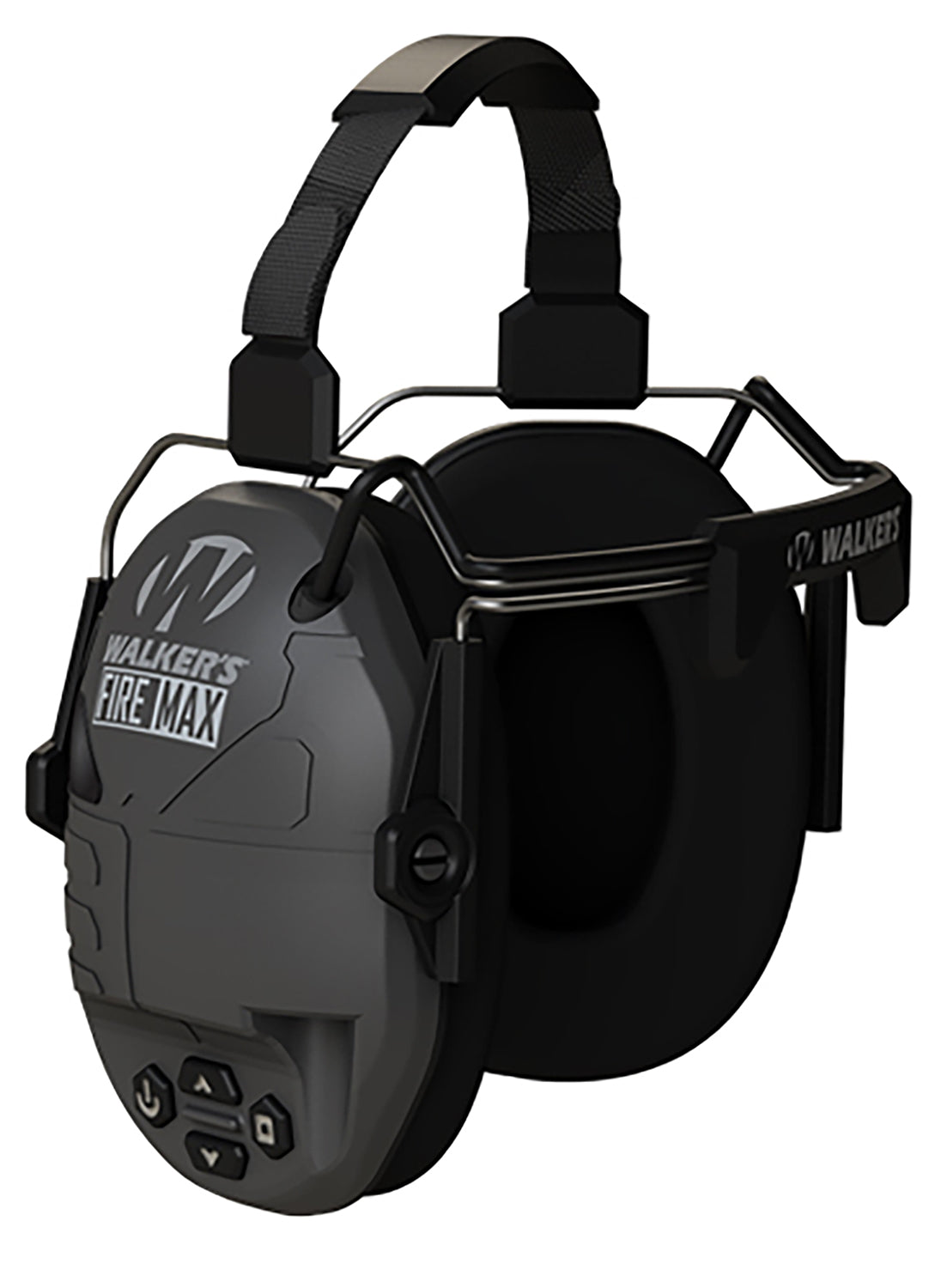 Walkers GWPDFMBTN Firemax Digital BTN Muff Behind The Neck Black Polymer