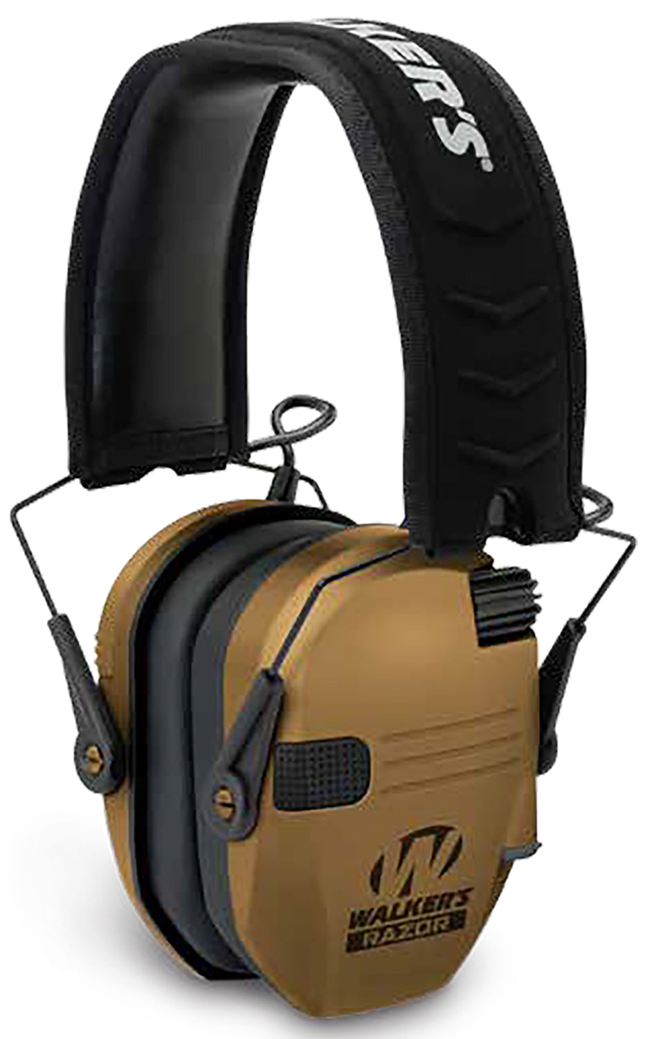 Walkers GWPRSEMBB Razor Slim Electronic Muff 23 DB Over The Head Battle Brown/Black Polymer