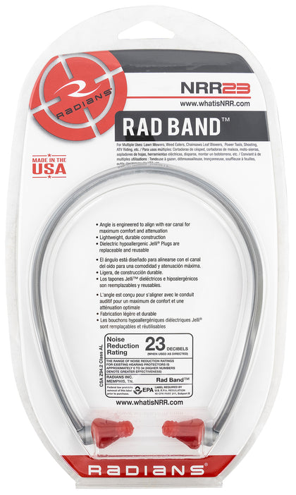 Radians RB1150 Rad-Band 23 DB Behind The Neck Gray Adult 1 Pair