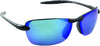 Sea Striker 222 Sea Hawk Sunglasses Black Frame/Blu Mirror Polarized