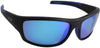 Sea Striker 30301 Buccaneer Sunglasses, Black/Blue Mirror Lens