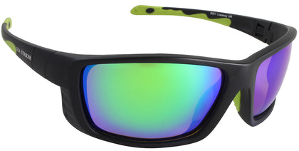 Sea Striker 30701 Castaway Sunglasses, Black/Green Mirror Lens