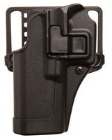 Blackhawk 410567BKL Serpa CQC OWB Matte Black Polymer Belt Loop/Paddle Compatible W/Glock 42 Left Hand