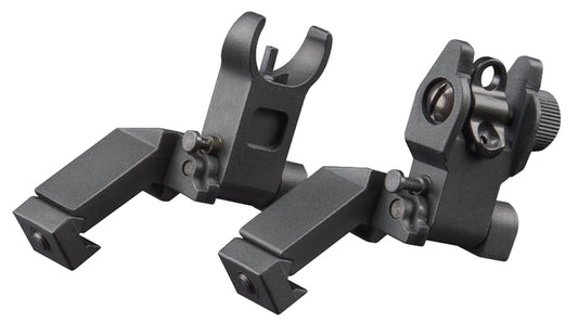 Aim Sports MT45FS AR Low Profile 45 Degree Flip-Up Sight Set Black Anodized 45 Degree Low Profile For AR-15