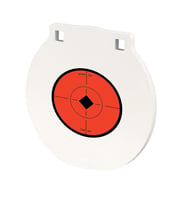 Birchwood Casey RND8 Round Steel Target Plate 8" Centerfire Rifle/Handgun Target Black/Red/White NM500 Steel Hanging