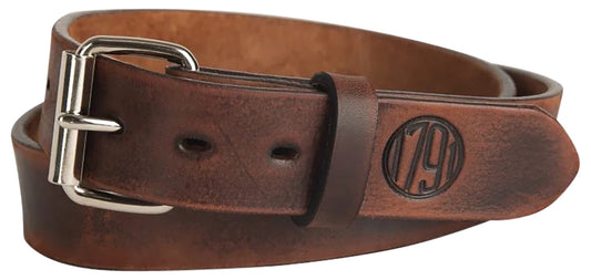 1791 Gunleather BLT014246VTGA 01 Gun Belt Vintage Leather 42/46 1.50" Wide Buckle Closure