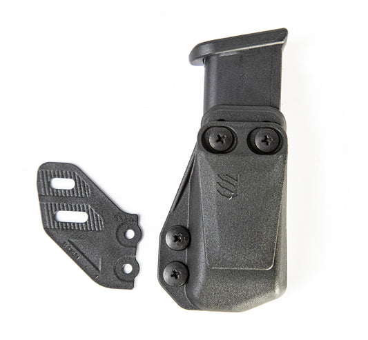 Blackhawk 416A03BK Stache Mag Carrier IWB Single Stack Belt Clip Mount Fits Belts 1.50" Wide Black Polymer Ambidextrous