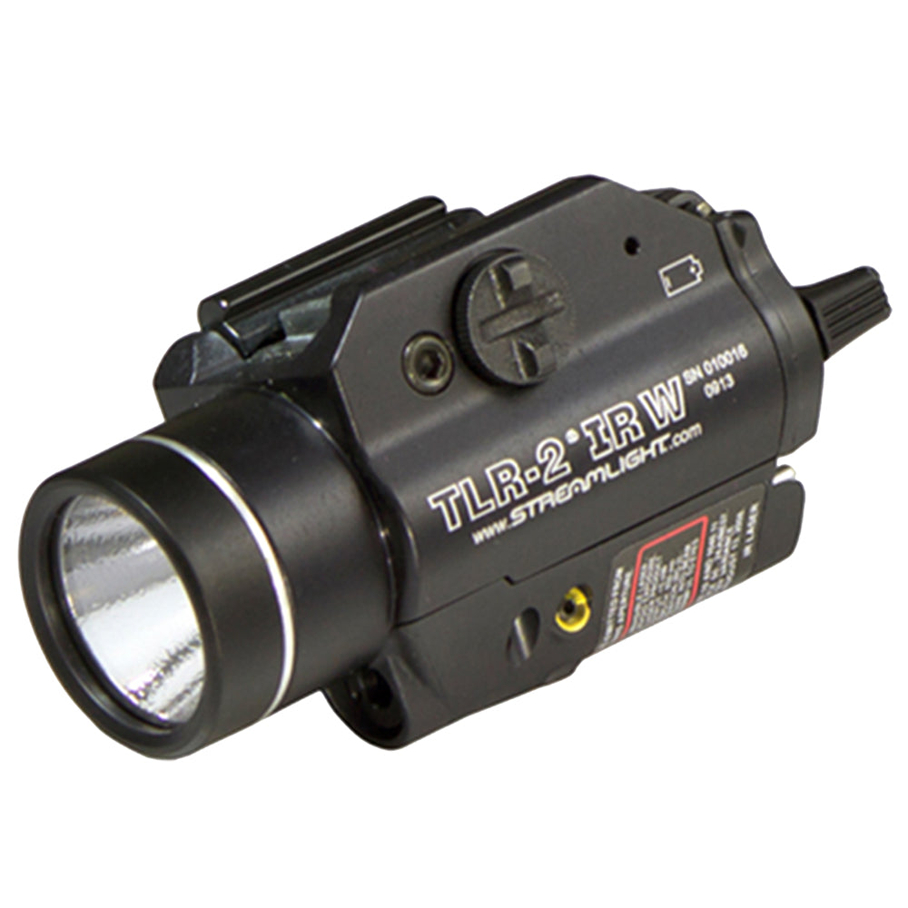 Streamlight 69165 TLR-2 IRW Weapon Light W/Laser & Strobe 300 Lumens Output, White LED Light/ Infrared Laser, Glock Style Rail/Picatinny Mount, Black Anodized Aluminum