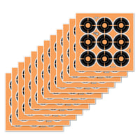 EZ-Aim 15318 Splash Reactive Target Self-Adhesive Paper Black/Orange 2" Bullseye 12 PK