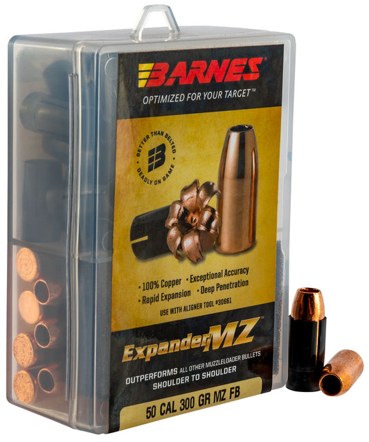 Barnes Bullets 30583 Expander MZ Muzzleloader 50 Cal Expander MZ Hollow Point 300 Gr 24rd Box