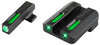 TruGlo TG13SM1A TFX Black | Green Tritium & Fiber Optic White Outline Front Sight Green Tritium & Fiber Optic Rear Sight