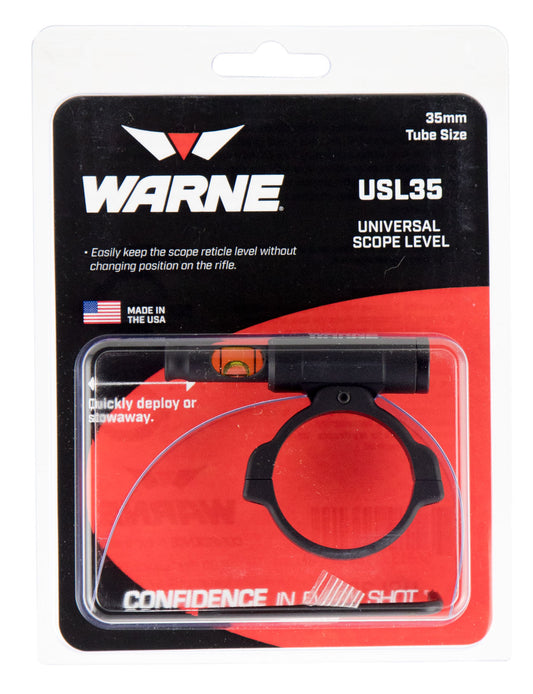 Warne USL35 Universal Scope Level 35mm Tube Diameter Universal Aluminum Black