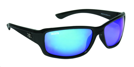 Calcutta OR1BM Outrigger Sunglasses Black Frame Blue Mirror Lens