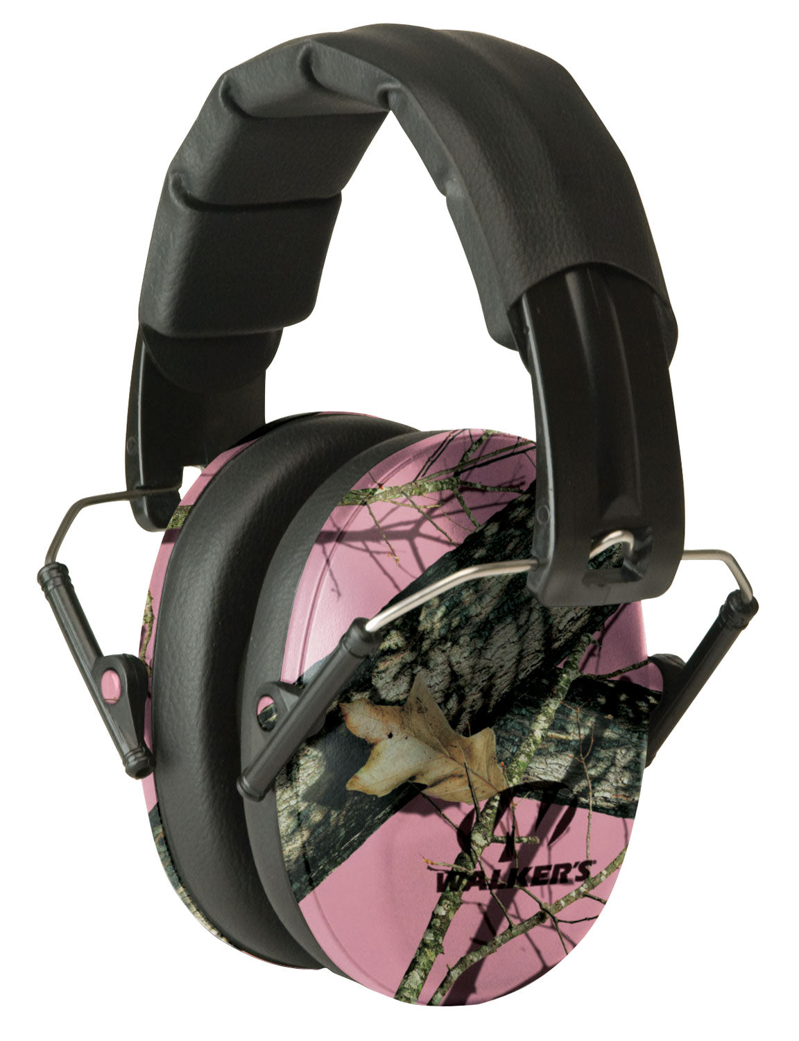 Walkers GWPFPM1PKMO Pro Low Profile Passive Muff 22 DB Over The Head Mossy Oak/Pink Polymer