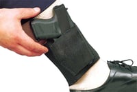 DeSantis Gunhide 062BAE1Z0 Apache Rig Ankle Black Elastic Velcro Compatible W/Glock 43/Walther PPS Right Hand