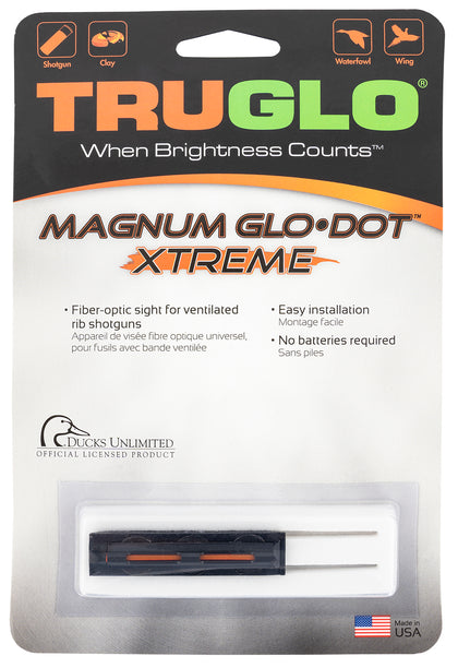 Truglo TG912XA Glo-Dot Xtreme Shotgun W/Vent Rib Orange Fiber Optic Black