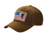 Browning 308776881 Cap Liberty Wax Dark Brown With American Flag Hook