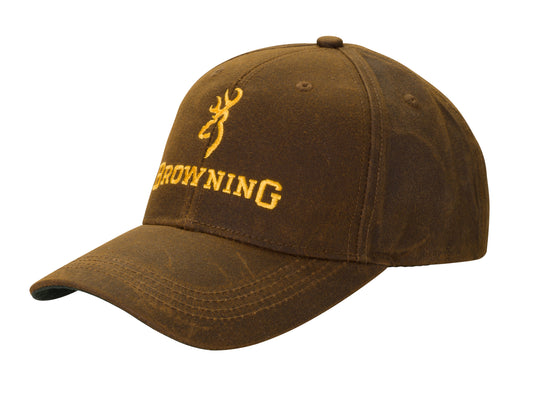 Browning 3084121 Cap Dura Wax Brown With B/M Hook And Loop Closure