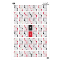 Birchwood Casey 37028 EZE-Scorer Playing Cards Paper Hanging 23" X 35" Black/Red 100 Per Pkg