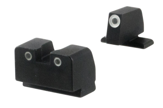 AmeriGlo SG181 Optic Compatible Sight Set For SIG Sauer Black | Green Tritium With White Outline Front Sight Green Tritium With White Outline Rear Sight