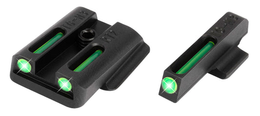 TruGlo TG131RT2 TFO Black | Green Tritium & Fiber Optic Front Sight Green Tritium & Fiber Optic Rear Sight