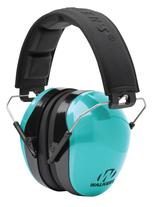 Walkers GWPDCPMLTL Advanced Protection Passive Muff 26 DB Over The Head Aqua Blue/Black Polymer