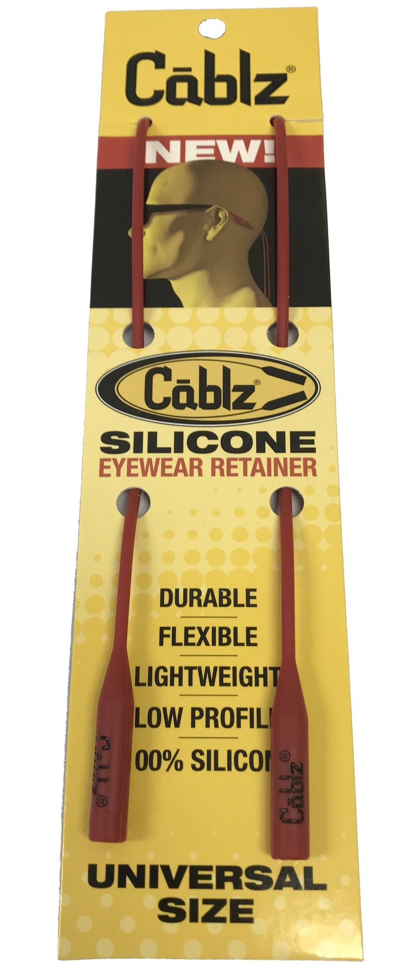 Cablz SiliconeRed Silicone Eyewear Retainer, 16" Length, Red