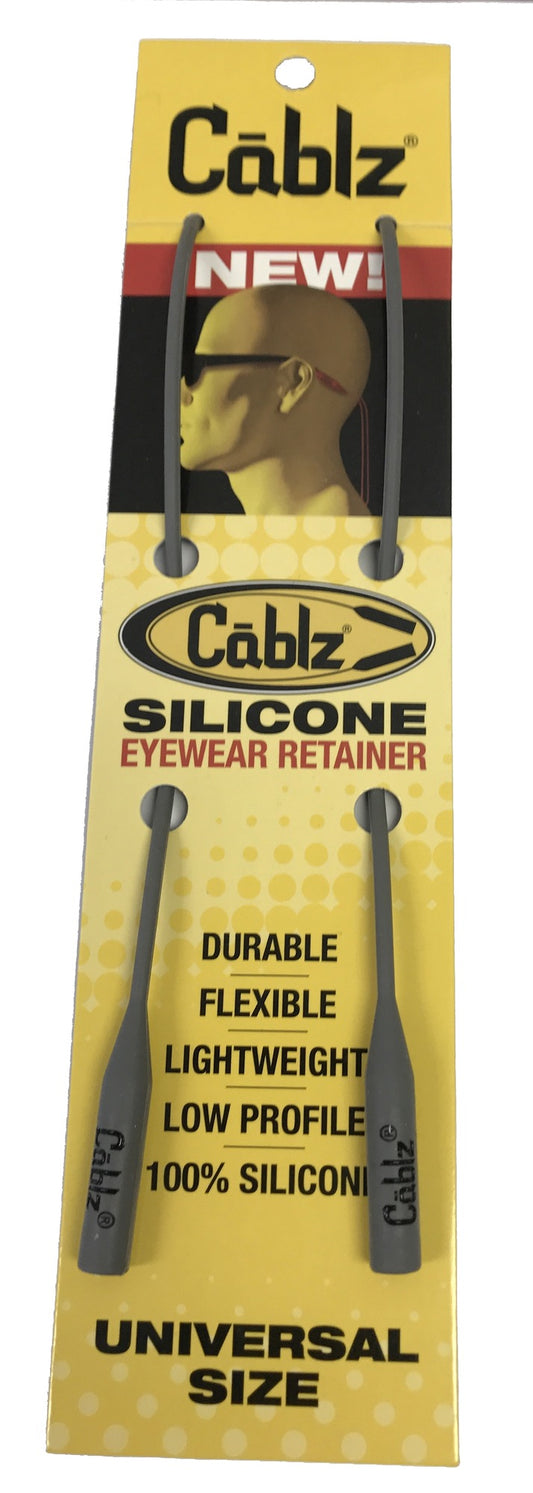 Cablz SiliconeGry Silicone Eyewear Retainer, 16" Length, Grey