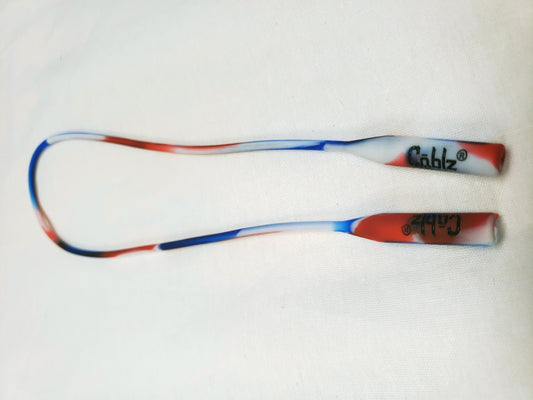 Cablz SiliconeRWB Silicone Eyewear Retainer 16" Red, White & Blue