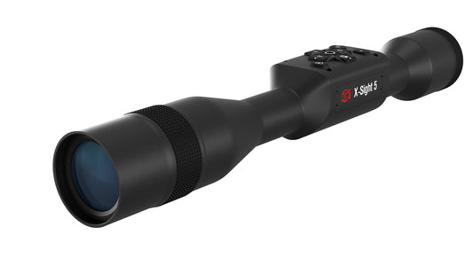 ATN DGWSXS5255P X-Sight 5 Night Vision Rifle Scope, Black Anodized 5-25x30mm, Gen 5, Smart Mil Dot Reticle