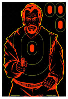 Birchwood Casey 34647 Shoot-N-C Reactive Target Bad Guy Silhouette Adhesive Paper Target 12" X 18" 12 Per Pkg