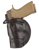 1791 Gunleather 4WH6SBRR 4-Way IWB/OWB Size 06 Signature Brown Leather Belt Clip Compatible W/ Glock 21/Sig P225 Ambidextrous