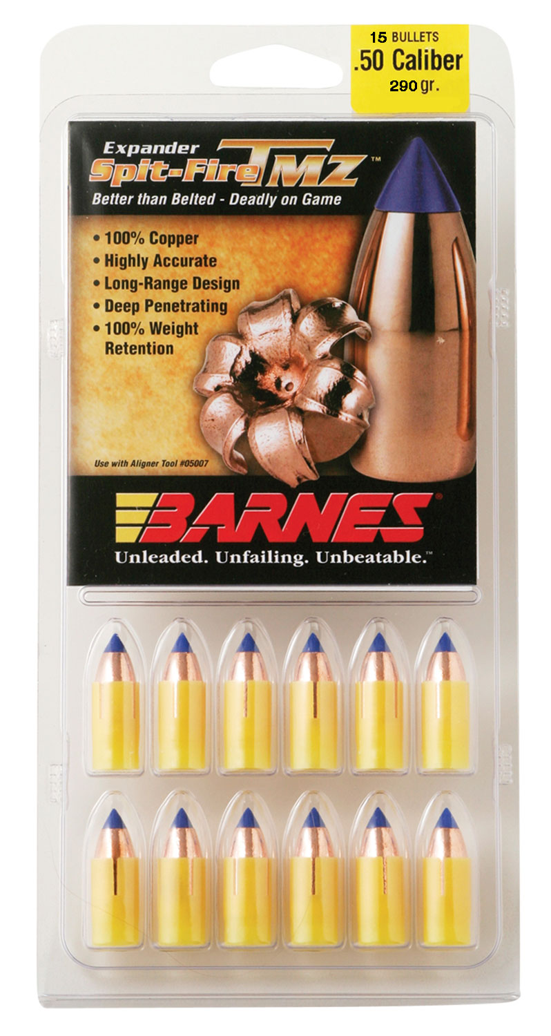 Barnes Bullets 30594 Spit-Fire TMZ Muzzleloader 50 Cal Spit Fire TMZ 290 Gr 15rd Box