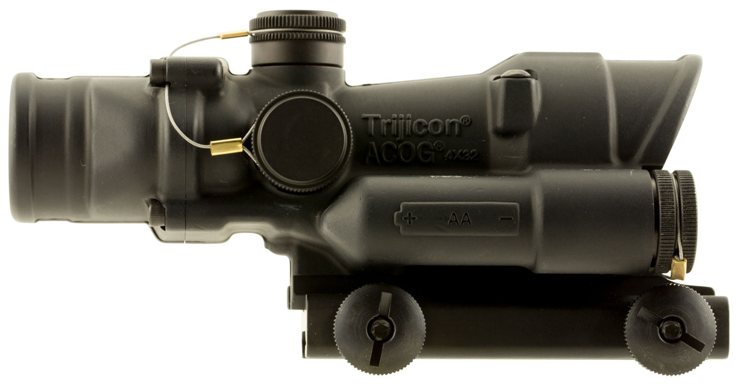 Trijicon 100432 ACOG 4x 32mm Obj 36.80 Ft @ 100 Yds FOV Matte Black Finish LED Illuminated Green Crosshair 300 Blk